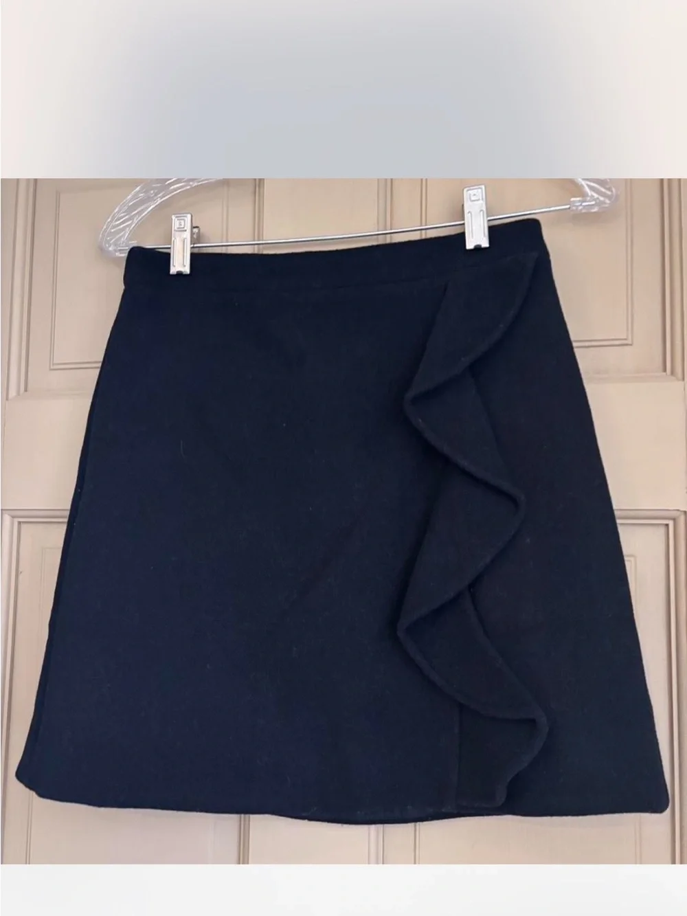 Black Ruffle A-Line Skirt - Brand: J. Crew